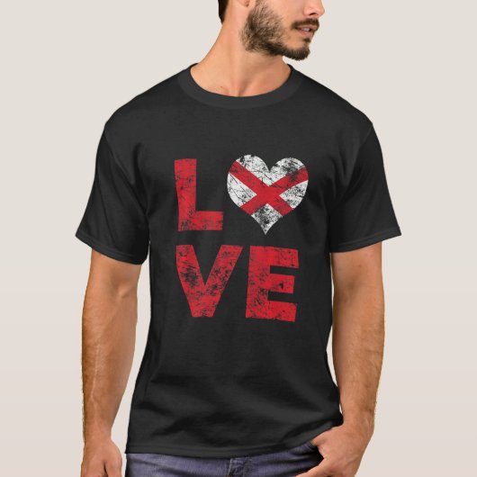 Liefde  Alabama State Flag T-shirt (Voorkant)