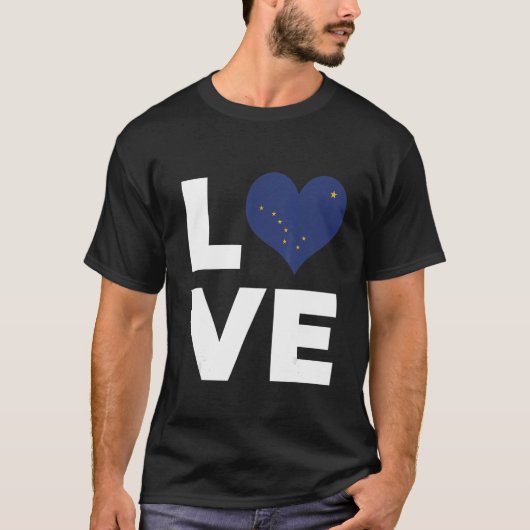 Liefde Alaska staatsvlag T-shirt (Voorkant)