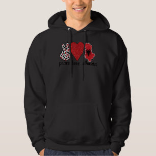 Liefde Albanië Trotse Albanese vlag Albanese worte Hoodie