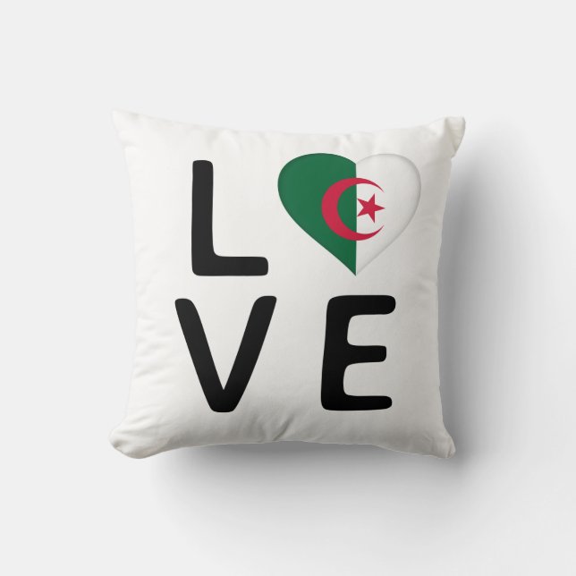 Liefde - Algerijnse vlag Kussen (Voorkant)