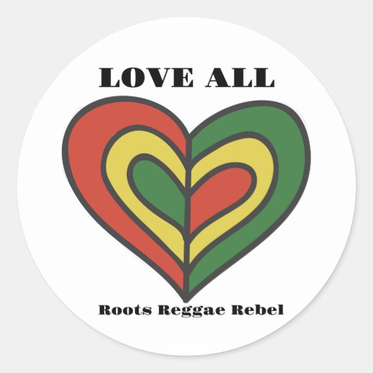 LIEFDE ALLE Hitch Hoesje Ronde Sticker (Voorkant)