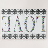 Liefde Alle stenen Alle kleuren Legpuzzel (Horizontaal)