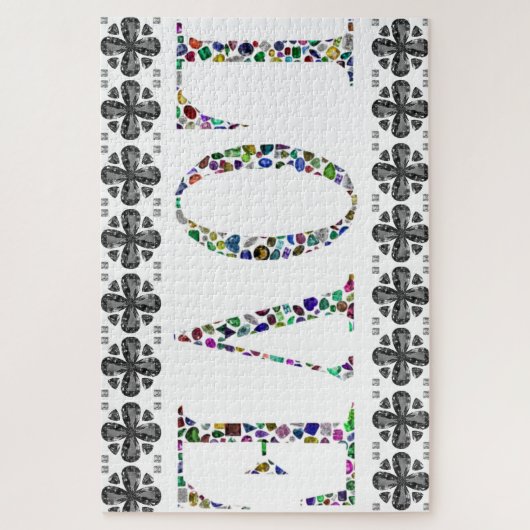 Liefde Alle stenen Alle kleuren Legpuzzel (Verticaal)