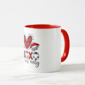 Liefde, alleen lippencombinatie, Mok (Voorkant rechts)