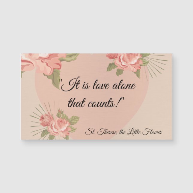 "Liefde alleen telt." St. Therese (Voorkant)