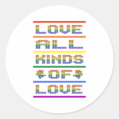 Liefde Allerlei Liefde Ronde Sticker (Voorkant)