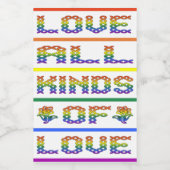 Liefde Allerlei Liefde Wijn Etiket (Enkel label)