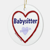 Liefde als Babysitter Keramisch Ornament (Links)