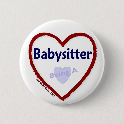 Liefde als Babysitter Ronde Button 5,7 Cm (Voorkant)