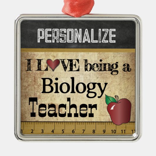 Liefde als bioloog | VINTAGE Metalen Ornament (Voorkant)