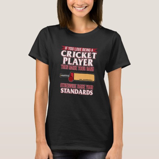 Liefde als cricket Player Sportteam Coach Graph T-shirt (Voorkant)