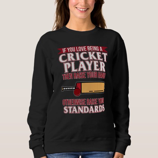 Liefde als cricket Player Sportteam Coach Graph Trui (Voorkant)