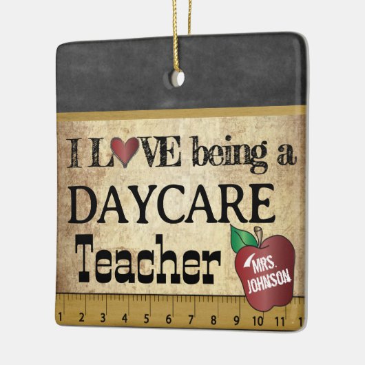 Liefde als dagleraar keramisch ornament (Links)