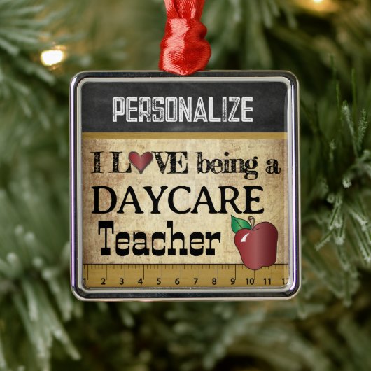 Liefde als dagleraar | VINTAGE Metalen Ornament (Boom)