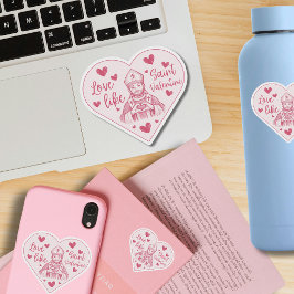 Liefde als de Hartendoodle-tekening van Sint-Valen Sticker