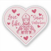 Liefde als de Hartendoodle-tekening van Sint-Valen Sticker (Voorkant)