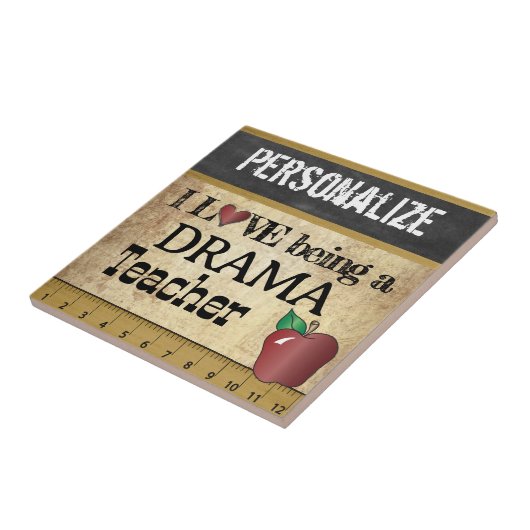 Liefde als dramaleraar tegeltje (Zijkant)