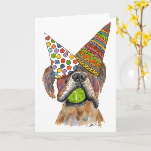 Liefde als een Boxer Kaart (Gele Bloem)