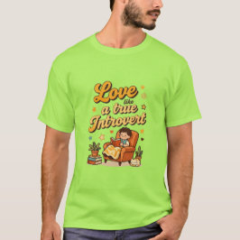 Liefde als een echte introvert ontwerp t-shirt