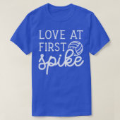 Liefde als eerste Spike Volleyball Girls boys Cute T-shirt (Design voorkant)