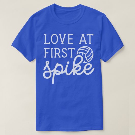 Liefde als eerste Spike Volleyball Girls boys Cute T-shirt (Design voorkant)