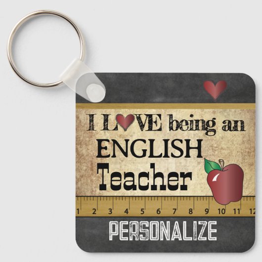 Liefde als Engelse leraar Sleutelhanger (Voorkant)