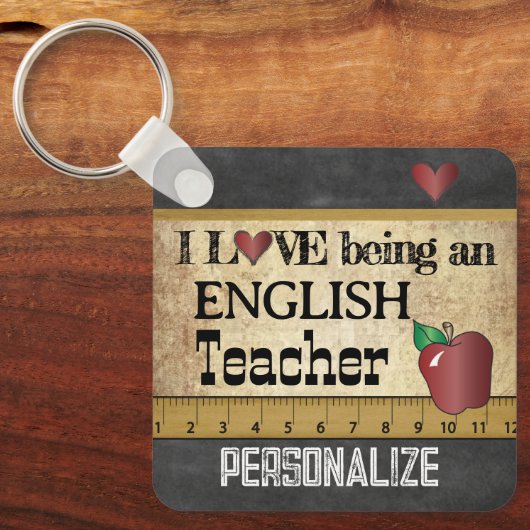 Liefde als Engelse leraar Sleutelhanger (Voorkant)