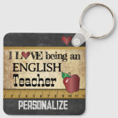Liefde als Engelse leraar Sleutelhanger (Achterkant)