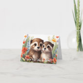 Liefde als geen andere Otter Puns Valentijn Kaart (Voorkant)