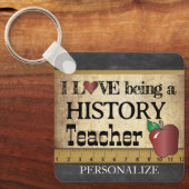 Liefde als geschiedenisleraar sleutelhanger (Voorkant)