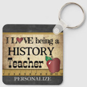 Liefde als geschiedenisleraar sleutelhanger (Achterkant)