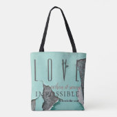 Liefde als het onmogelijk lijkt, geneest de ziel tote bag (Achterkant)