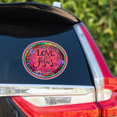 Liefde als Jesus Floral Pink Inspirivity Sticker