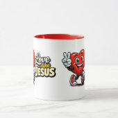 Liefde als JESUS - Hart - Christelijk Mok (Midden)