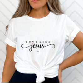 Liefde als Jesus-Inspirerend Christelijk-Faith-Bas T-shirt