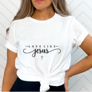 Liefde als Jesus-Inspirerend Christelijk-Faith-Bas T-shirt