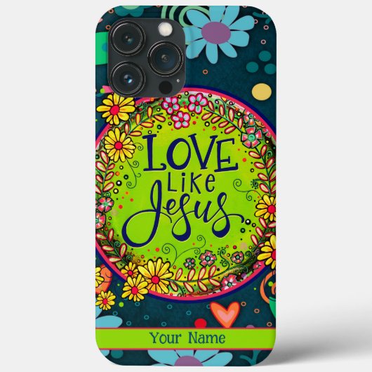 Liefde als Jezus Bloemen gepersonaliseerde leuke w Case-Mate iPhone Case (Achterkant)