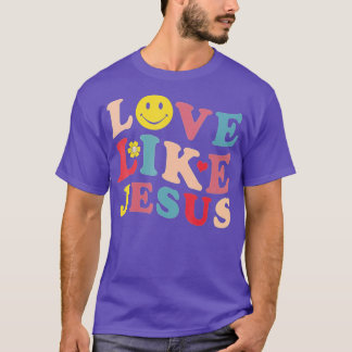 Liefde als Jezus Christelijk als glimlach gezicht  T-shirt