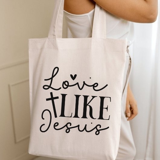 Liefde als Jezus Christelijk Faith Graphic Tote Bag