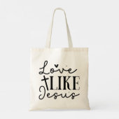 Liefde als Jezus Christelijk Faith Graphic Tote Bag (Achterkant)