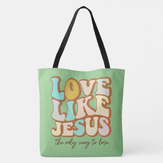 Liefde als Jezus Christelijk Tote Bag (Achterkant)