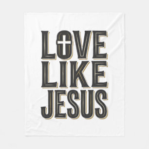 Liefde als Jezus Christelijk Typografie Ontwerp_1 Fleece Deken