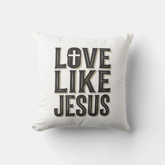 Liefde als Jezus Christelijk Typografie Ontwerp_1 Kussen (Voorkant)