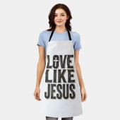 Liefde als Jezus Christelijk Typografie Ontwerp_1 Schort (Gedragen)