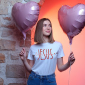 Liefde als Jezus Christelijk Valentijnsshirt T-shirt