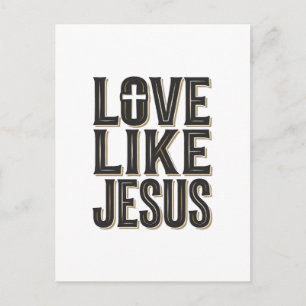 Liefde als Jezus Christelijke Typografie Design_1 Briefkaart