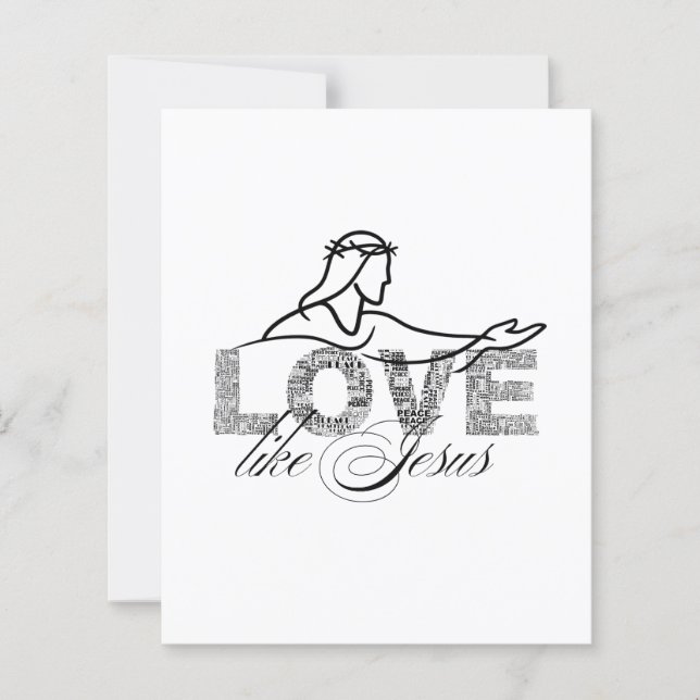 Liefde Als Jezus Christelijke Typografie Ontwerp (Voorkant)