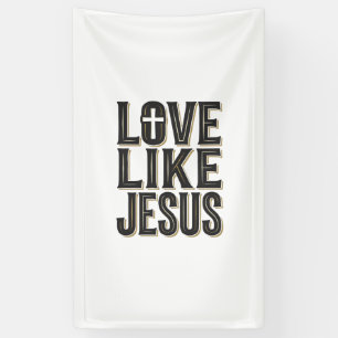 Liefde Als Jezus Christelijke Typografie Ontwerp_1 Spandoek