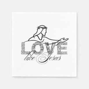 Liefde Als Jezus Christelijke Typografie Ontwerp Servet