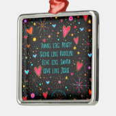 Liefde als Jezus citeren Kerstmis inspirerend Metalen Ornament (Links)